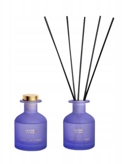 ALVORIA namų kvapas su lazdelėmis ORIENTAL AMBER 120 ml.