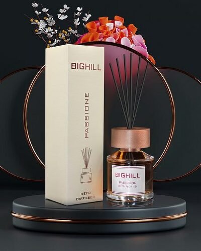 Namų kvapas su lazdelėmis  EYFEL BIGHILL PASSIONE 120 ml.