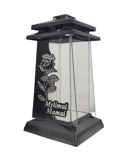 KOPLYTĖLĖ su  užrašu "MYLIMAI MAMAI" 31,5 cm. (sidabrinis)