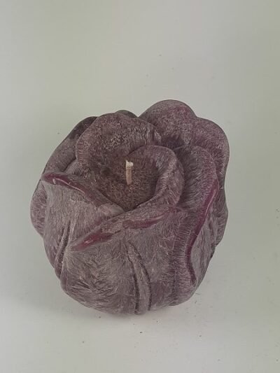 Palmių vaško žvakė GĖLĖ 12x13 cm VIOLETINĖ