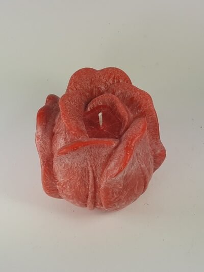 Palmių vaško žvakė GĖLĖ 12x13 cm RAUDONA