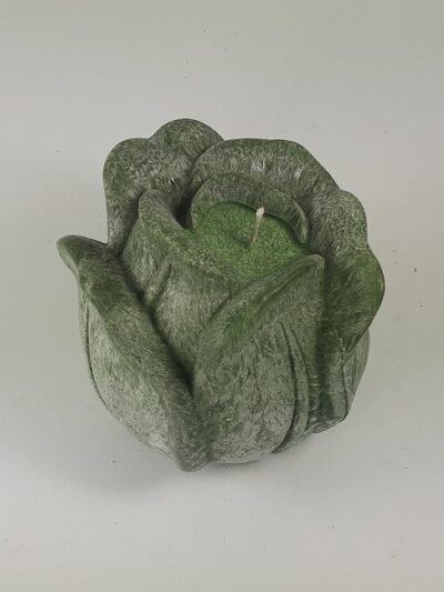 Palmių vaško žvakė GĖLĖ 12x13 cm ŽALIA