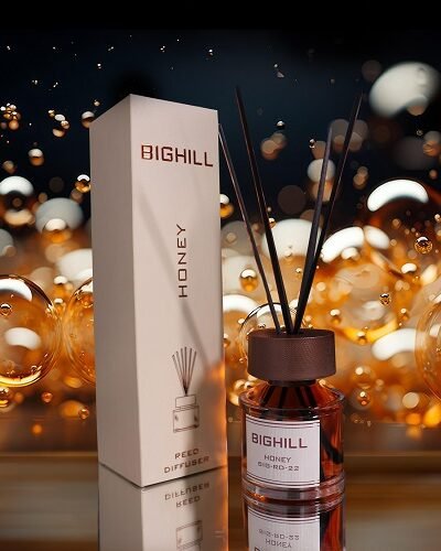 Namų kvapas su lazdelėmis  EYFEL BIGHILL HONEY 120 ml.