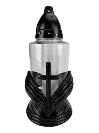 Žvakė į kapines K-28 juodos spalvos 31 cm.