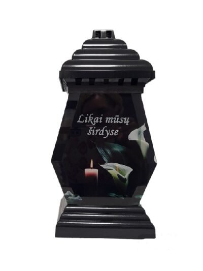 KOPLYTĖLĖ KALIJA su užrašu "LIKAI MŪSŲ ŠIRDYSE" 30 cm.