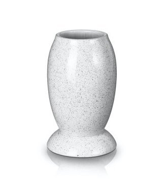 KERAMIKINĖ VAZA į kapines baltos spalvos 22 cm.
